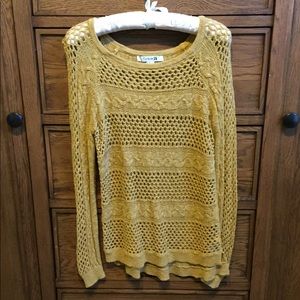 Girly Knit Mustard Yellow Sweater from Forever 21
